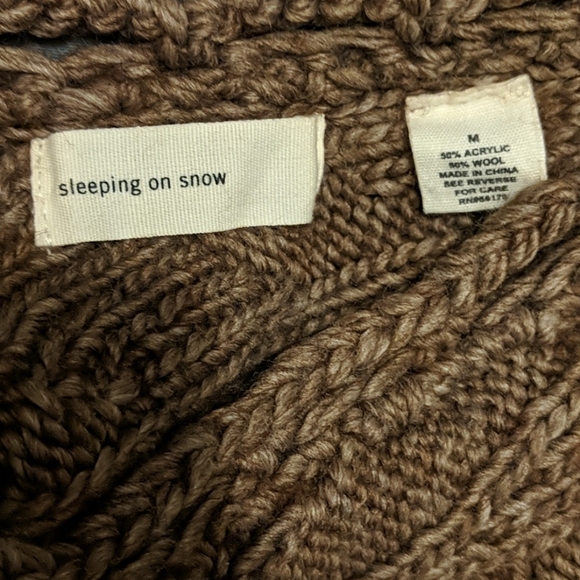 Anthropologie wood button crochet sweater - Picture 7 of 8